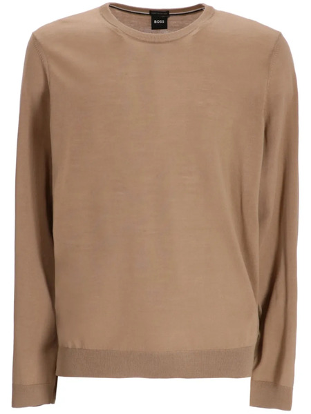  Boss Leno-p Virgin-wool Jumper - Brown 