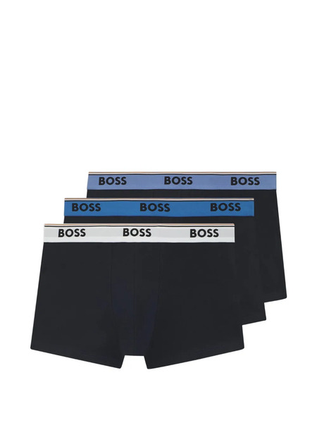  Boss Logo-detail Boxers (set Of Three) - Blue 