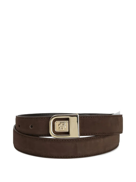  Boss Logo-detail Buckle Belt - Brown 