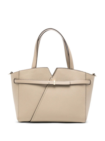  Boss Logo-detail Leather Shoulder Bag - Neutrals 