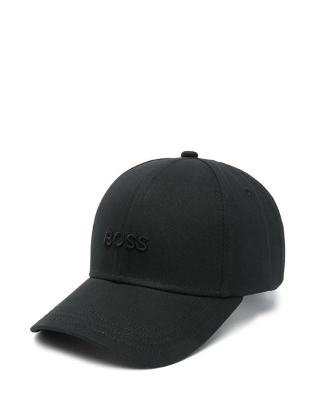  Boss Logo-embroidered Cotton Cap - Black 