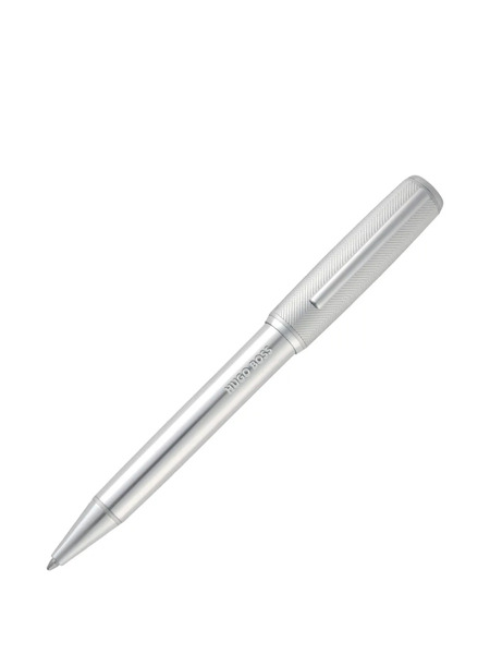  Boss Logo-engraved Textured Pen - Silver 