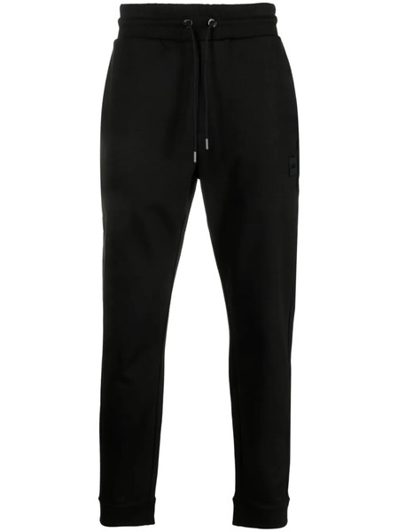  Boss Logo-patch Slim Track Trousers - Black 