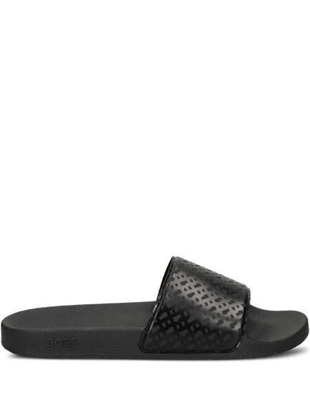  Boss Logo-pattern Slides - Black 