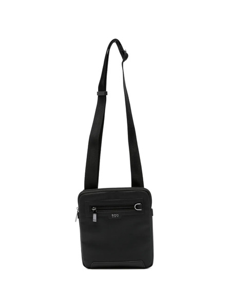  Boss Logo-plaque Messenger Bag - Black 