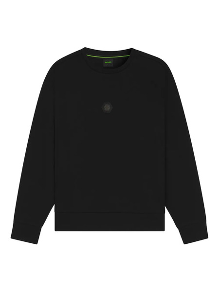  Boss Logo-plaque Sweatshirt - Black 