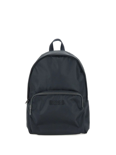  Boss Logo-print Backpack - Blue 