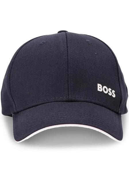  Boss Logo-print Cotton Cap - Blue 