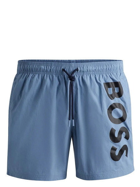 Boss Logo-print Swim Shorts - Blue 