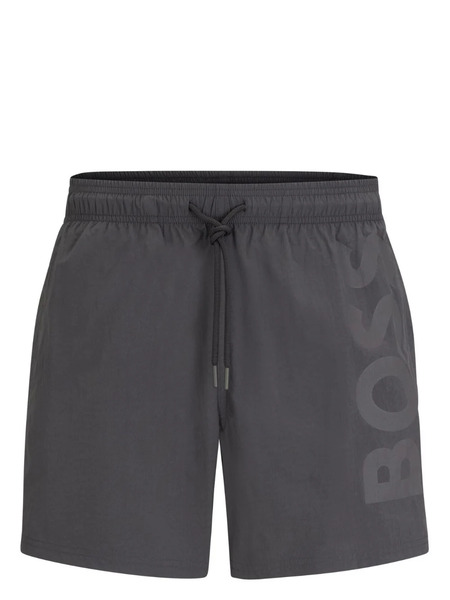  Boss Logo-print Swim Shorts - Grey 