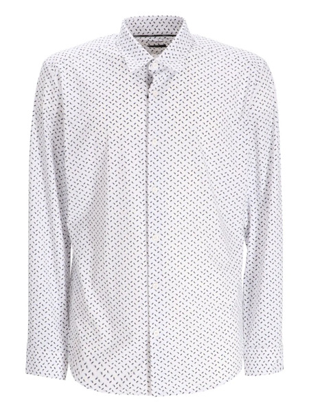  Boss Long-sleeved Patterned Shirt - White 
