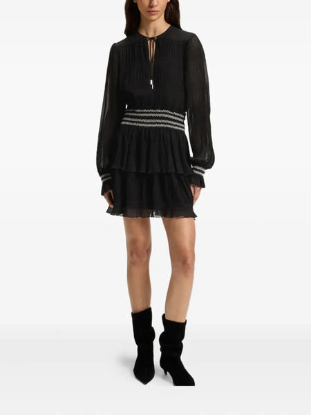  Boss Long-sleeves Mini Dress - Black 