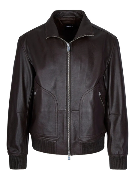  Boss Mander Leather Jacket - Brown 
