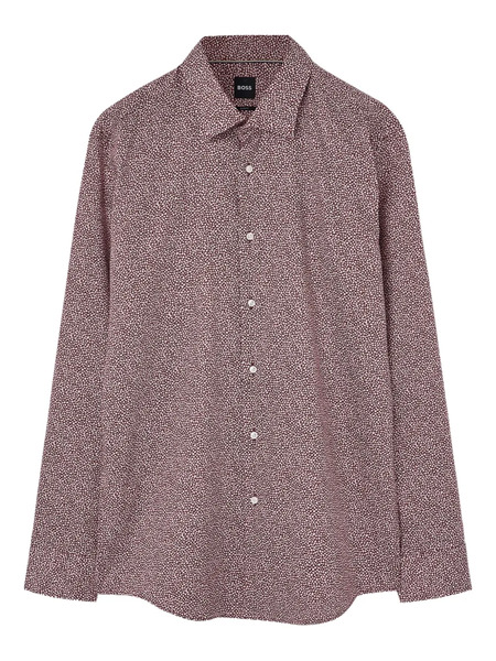  Boss Micro-dot Print Shirt - Brown 