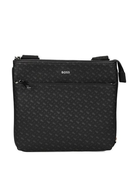  Boss Monogram-pattern Messenger Bag - Black 