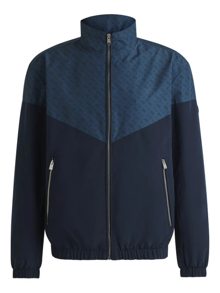  Boss Patterned Panelled Jacket - Blue 