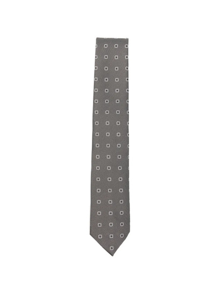  Boss Patterned Tie - Grey 