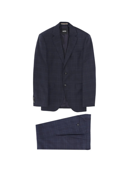  Boss Plaid-pattern Suit - Blue 