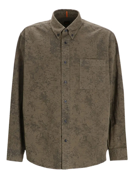  Boss Printed Button-up Shirt - Green 