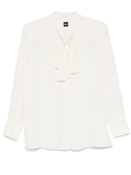  Boss Pussy-bow Blouse - Neutrals 