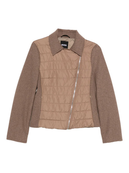  Boss Quilted Bomber Jacket - Neutrals 