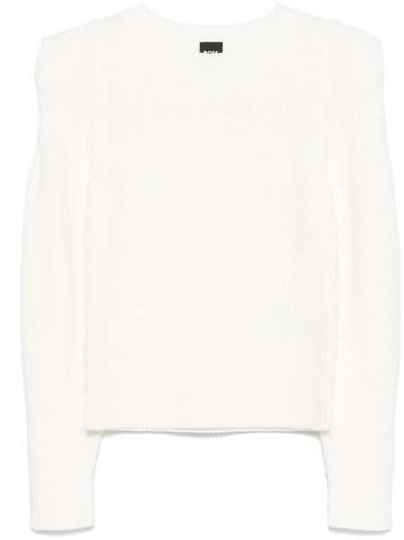  Boss Shoulder-detail Knitted Sweater - White 