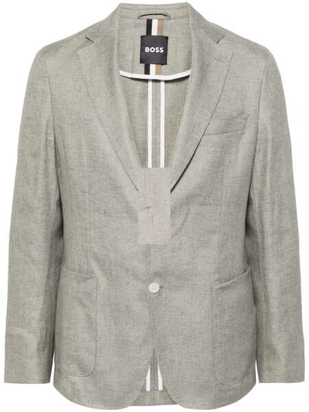  Boss Single-breasted Blazer - Green 