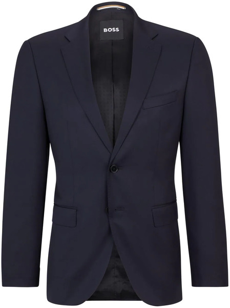  Boss Single-breasted Fitted Blazer - Blue 