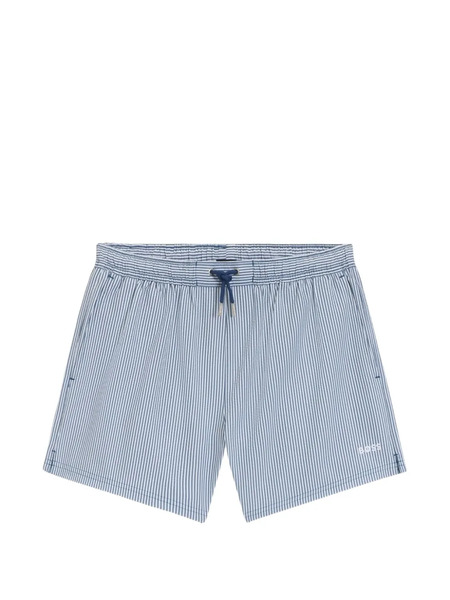  Boss Striped Drawstring Shorts - Blue 