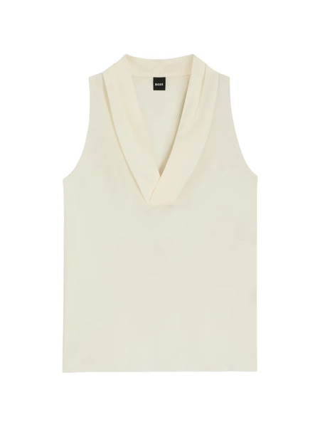  Boss V-neck Sleeveless Top - Neutrals 