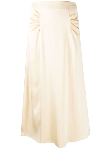  Boss Vaniki Satin-weave Skirt - Yellow 