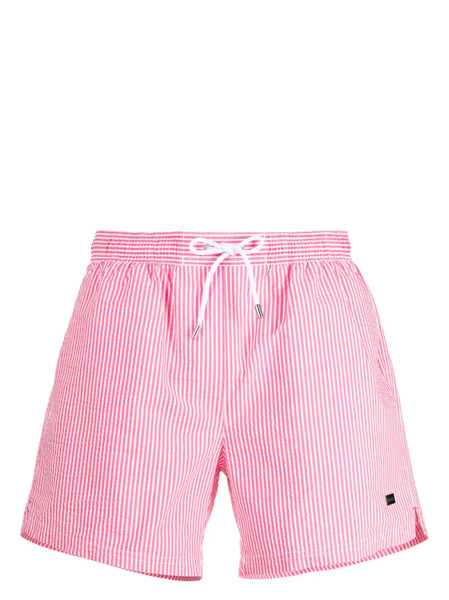  Boss Velvetfish Striped Swim Shorts - Pink 