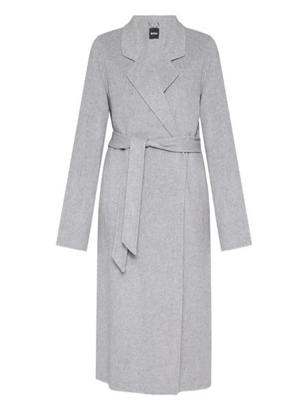  Boss Wool-blend Belted Jacket - Grey 