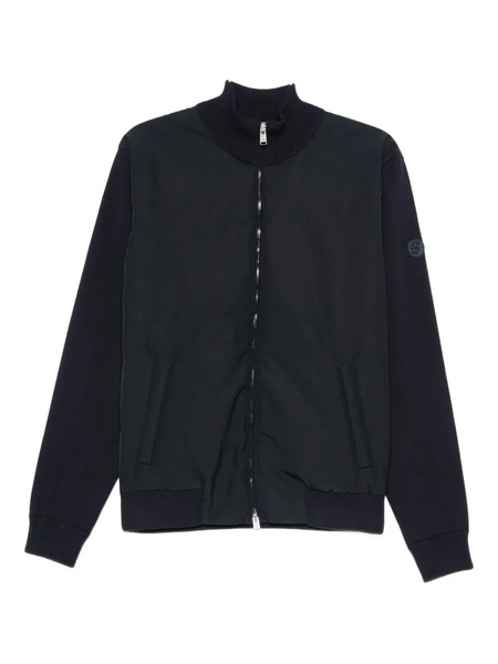  Boss Zip-front Cotton Sweater - Blue 