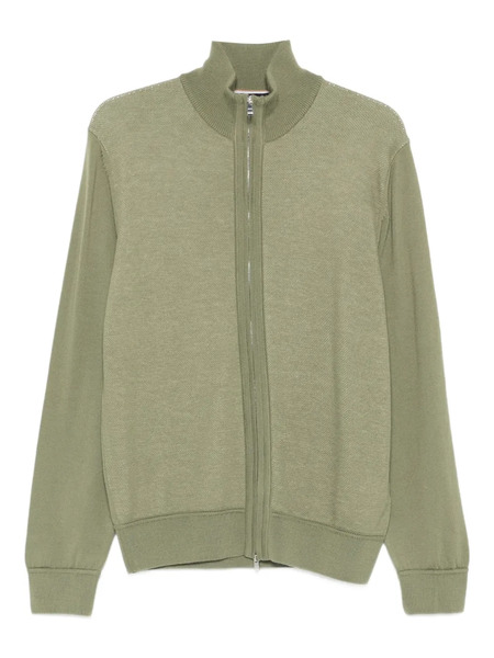  Boss Zip Neck Cardigan - Green 