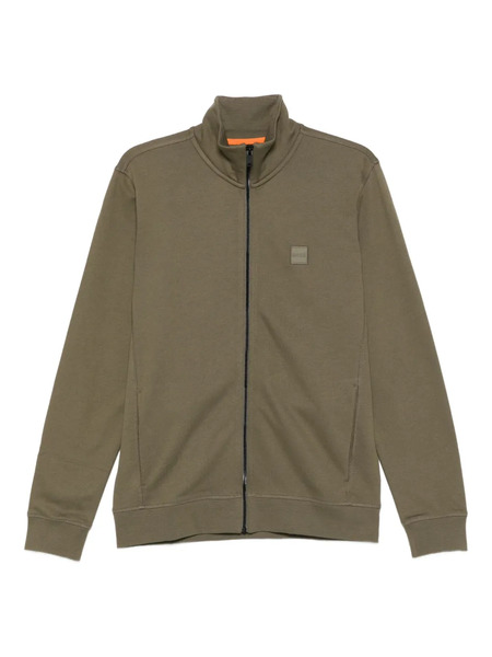  Boss Zip-neck Logo Sweatshirt - Green 