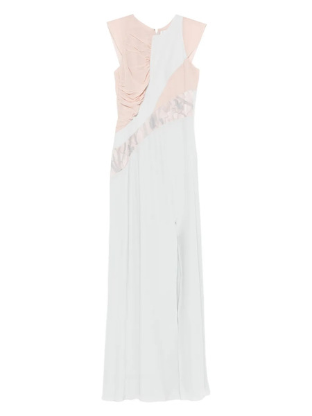  Botsi River Flow Ruched Panelled Dress - Neutrals 