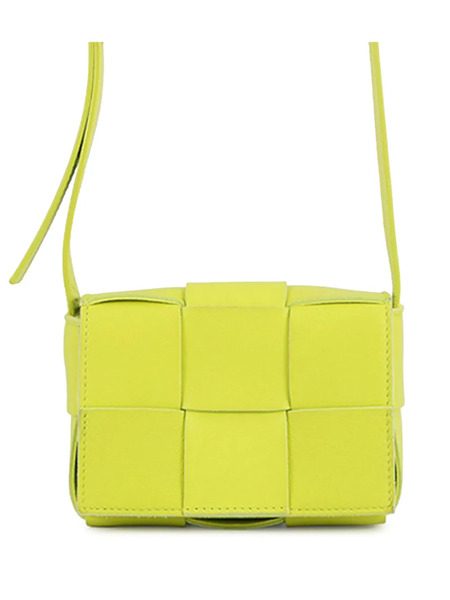  Bottega Veneta Pre-owned 2012-2025 Extra Mini Nappa Maxi Intrecciato Cassette Crossbody Bag - Yellow 
