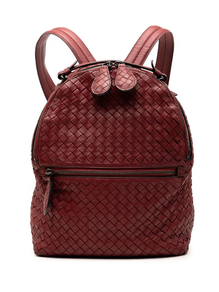  Bottega Veneta Pre-owned 2012-2025 Nappa Intrecciato Backpack - Red 