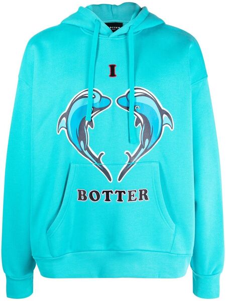  Botter Logo Print Hoodie - Blue 
