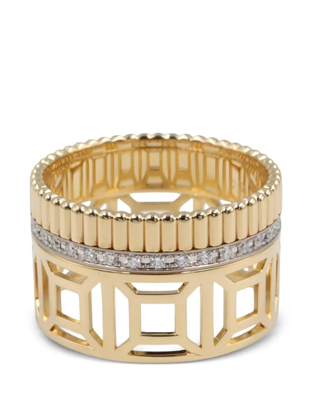  Boucheron Pre-owned 2010s Diamond Geometric Ring - Gold 
