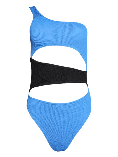  Bound Splice Rico Crinkle Swimsuit - Blue 