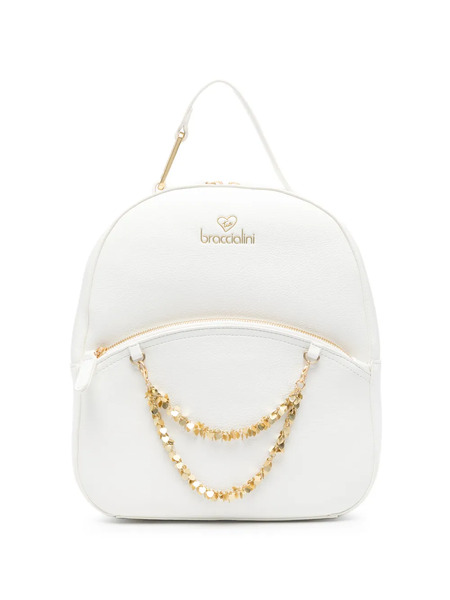  Braccialini Amy Hearts-chain Backpack - White 