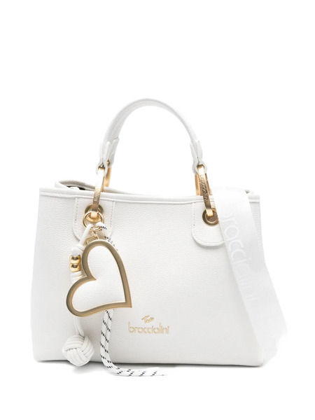  Braccialini Beth Heart-charm Tote Bag - White 