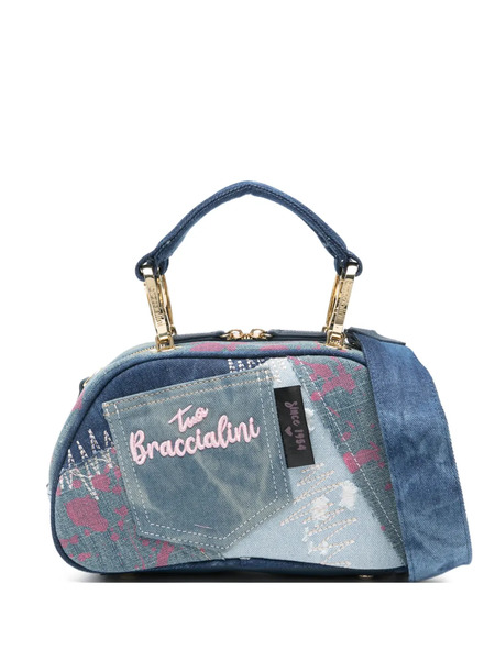  Braccialini Candy Patchwork-effect Cross Body Bag - Blue 