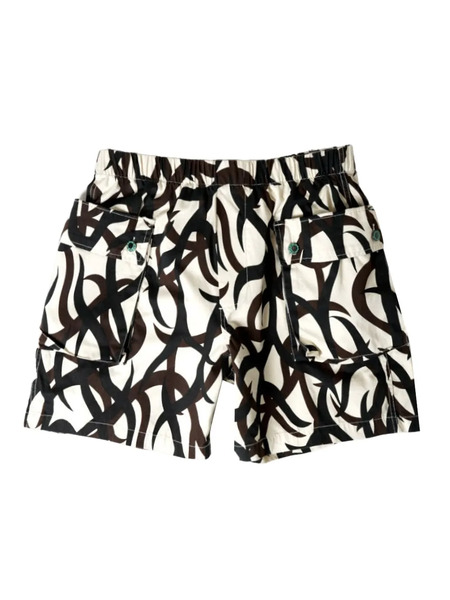  Brain Dead Abstract-print Shorts - White 