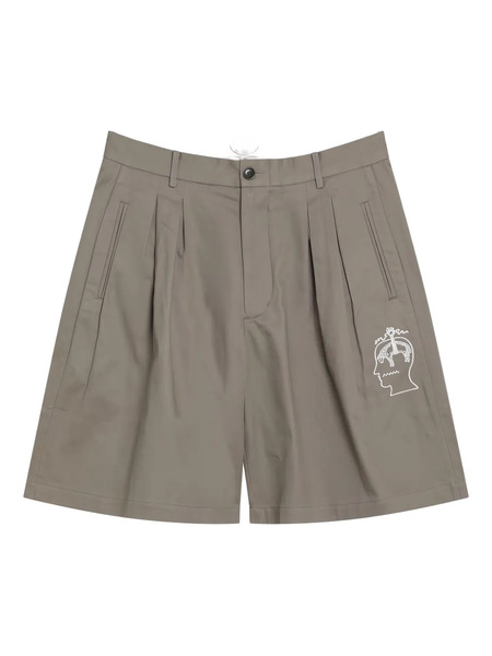  Brain Dead Brooks Brothers Pleated Chino Shorts - Neutrals 