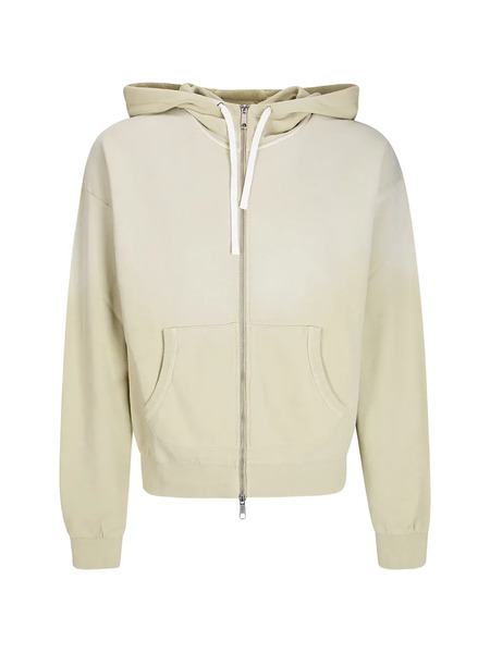  Brain Dead Padded-elbow Zip-up Hoodie - Neutrals 