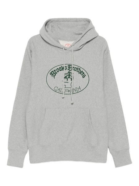  Brain Dead X Brooks Brothers Logo Hoodie - Grey 