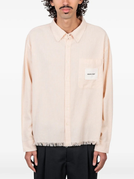  Bram’s Fruit Gingham Frayed Shirt - Orange 